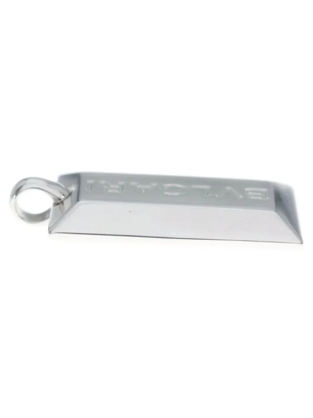 Bvlgari 18k White Gold Ingot Pendant